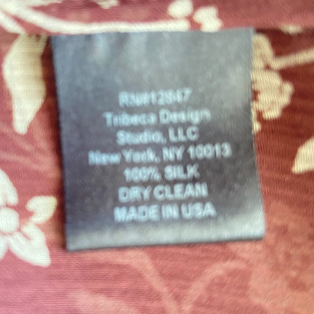 New No Tags Nili Lotan Silk Floral Blouse Size M Color Brow/Ivory - Picture 8 of 8